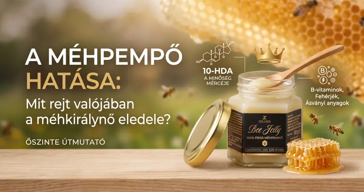 Friss méhpempő közelről – a méhkirálynő természetes eledele